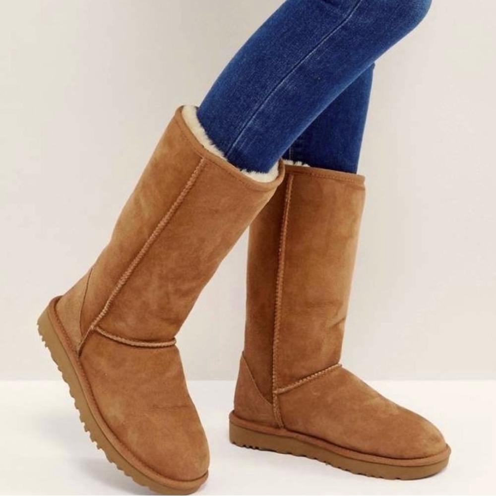 UGG Chestnut Tall Classic Shearling-Lined Boots